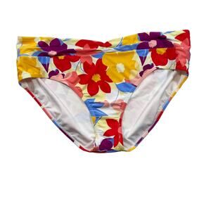 Plus Size Floral Swim Bottom, Time and Tru, Size 3X(24W-26W)